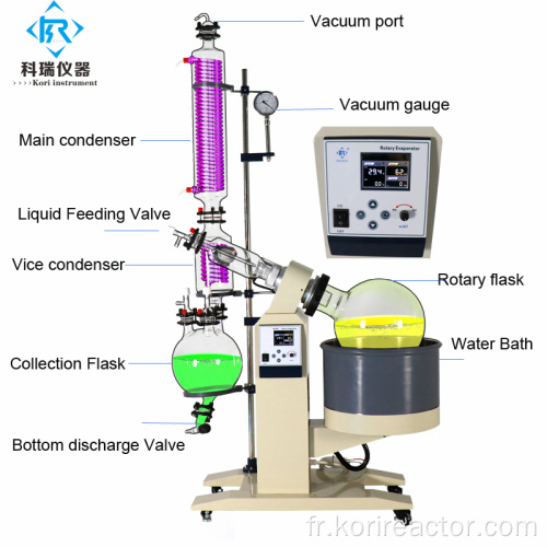 KRE6010 Évaporateur rotatif Distillation Rotovap